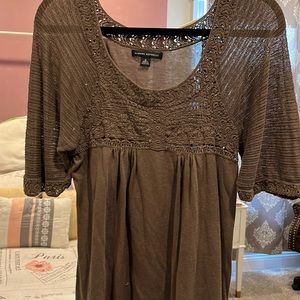 Banana republic top, with crochet details.